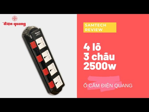 Video Ổ cắm điện chịu nhiệt Điện Quang ĐQ ESK SM740SL 4 lỗ 3... - youtube