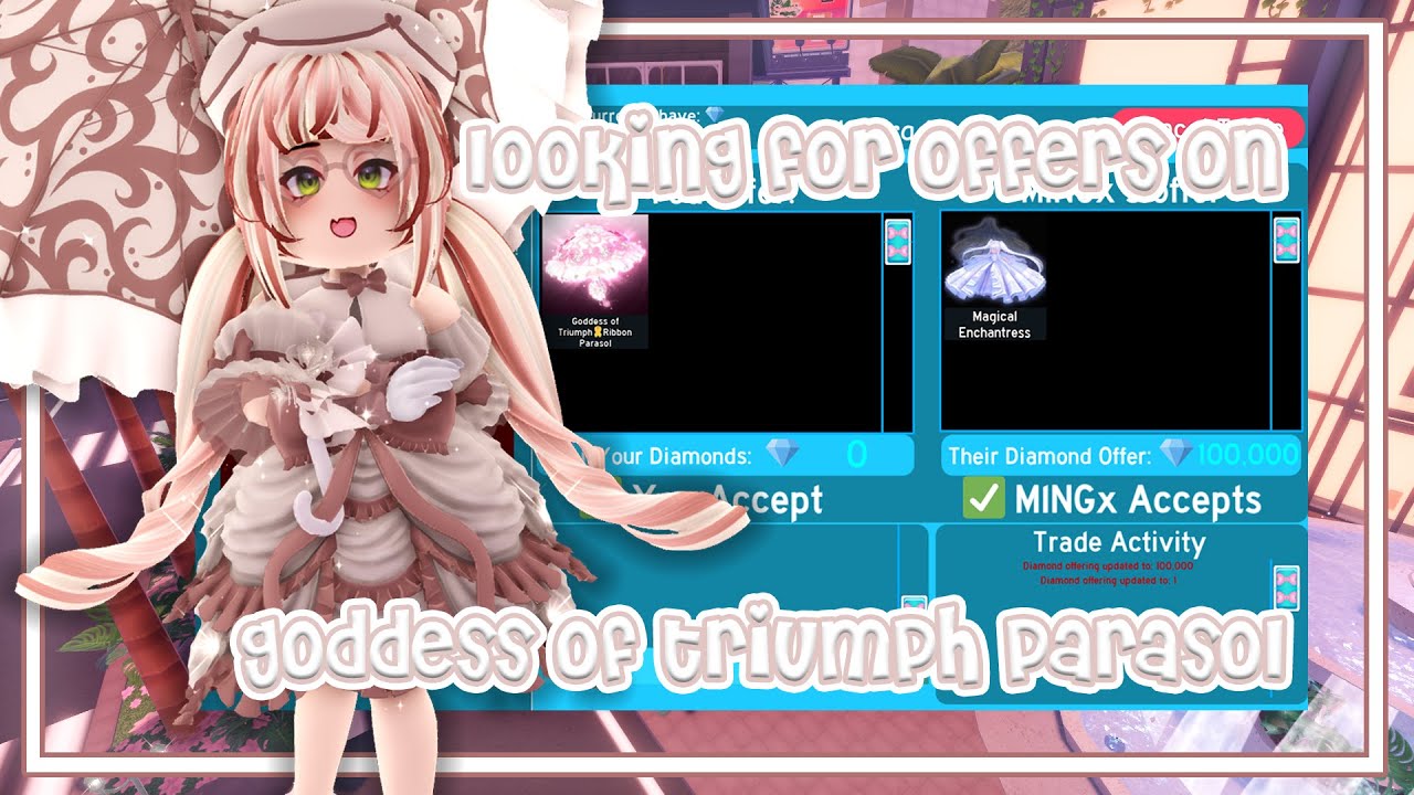 LOOKING FOR OFFERS ON GODDESS OF TRIUMPH PARASOL 🌂 Royale High YouTube
