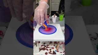 Tree Ring Paint Pour with Chroma Atelier Free Flow Artistsβ Acrylics + Atelier Pouring Medium