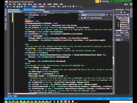 Image Search VB net Highlighting a search term in a DataGridView part 2