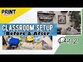 2021 Classroom Setup Part 2 | High School Teacher Desk Setup and Laminating Posters Bulletin Board
