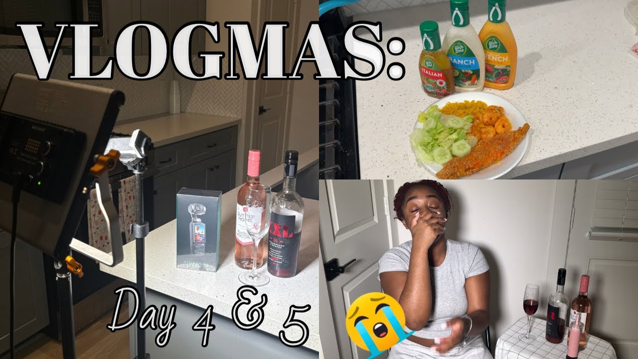 VLOGMAS DAY 3,4,& 5: ERRANDS + DINNER + MY WINE DOWN WEDNESDAY THOUGHTS 💭🍷😂