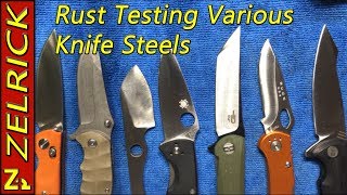 Knife Steel Rust Testing 1095 8cr13mov D2 4hc Walmart And Y Start Youtube