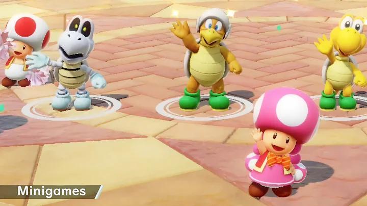 Super Mario Party Minigames - Dry Bones vs Hammer Bro vs Koopa Troopa vs Pom Pom