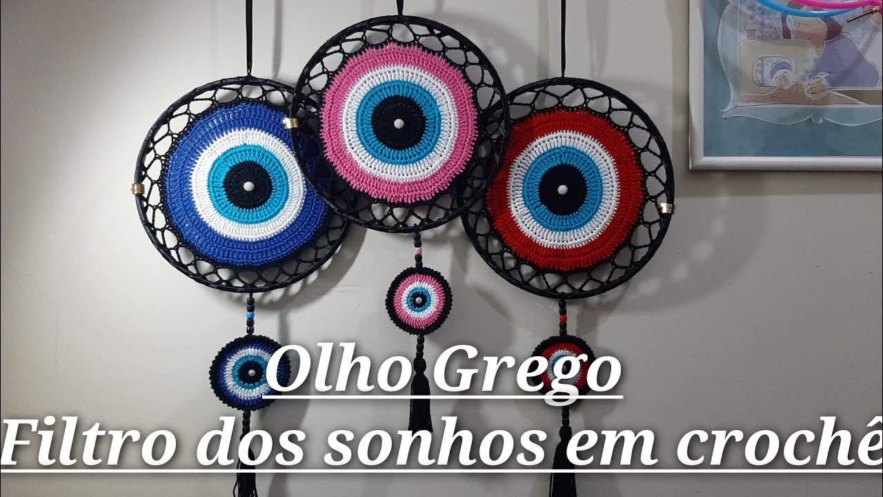 Olho Grego - Filtro dos sonhos em crochê