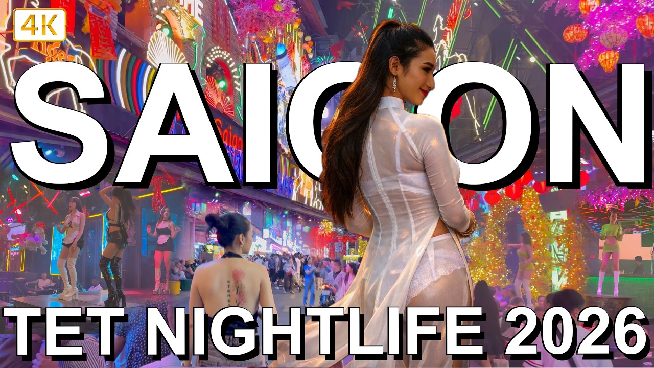 Saigon TET 2026 🇻🇳 | Bui Vien Walking Street Nightlife (4K)