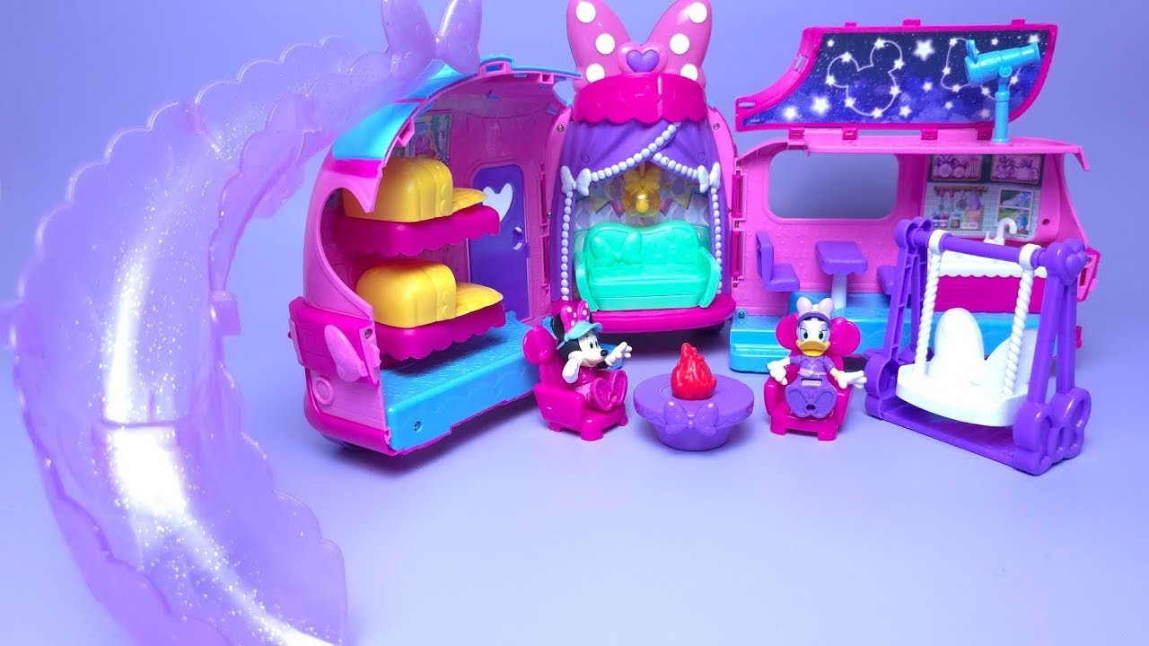 Disney Minnie Mouse Toys Camper Van Set Satisfying with Unboxing Compilation Toys ASMR 