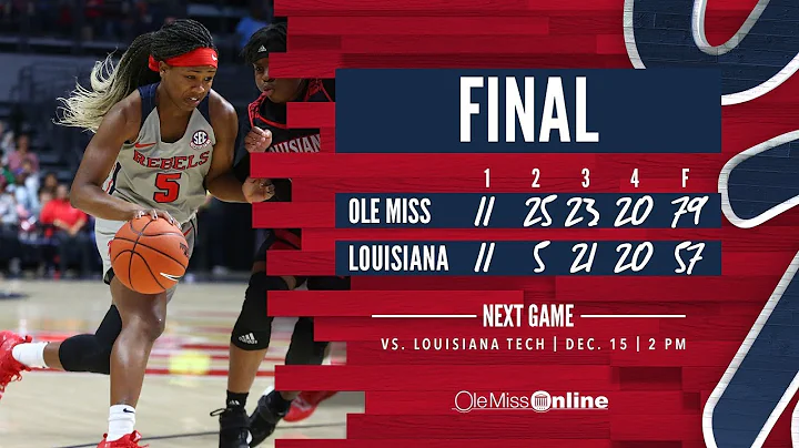 HIGHLIGHTS | Ole Miss vs Louisiana 79 - 57 (12/12/18) #HottyToddy #FinsUpRebels #NoCeilings