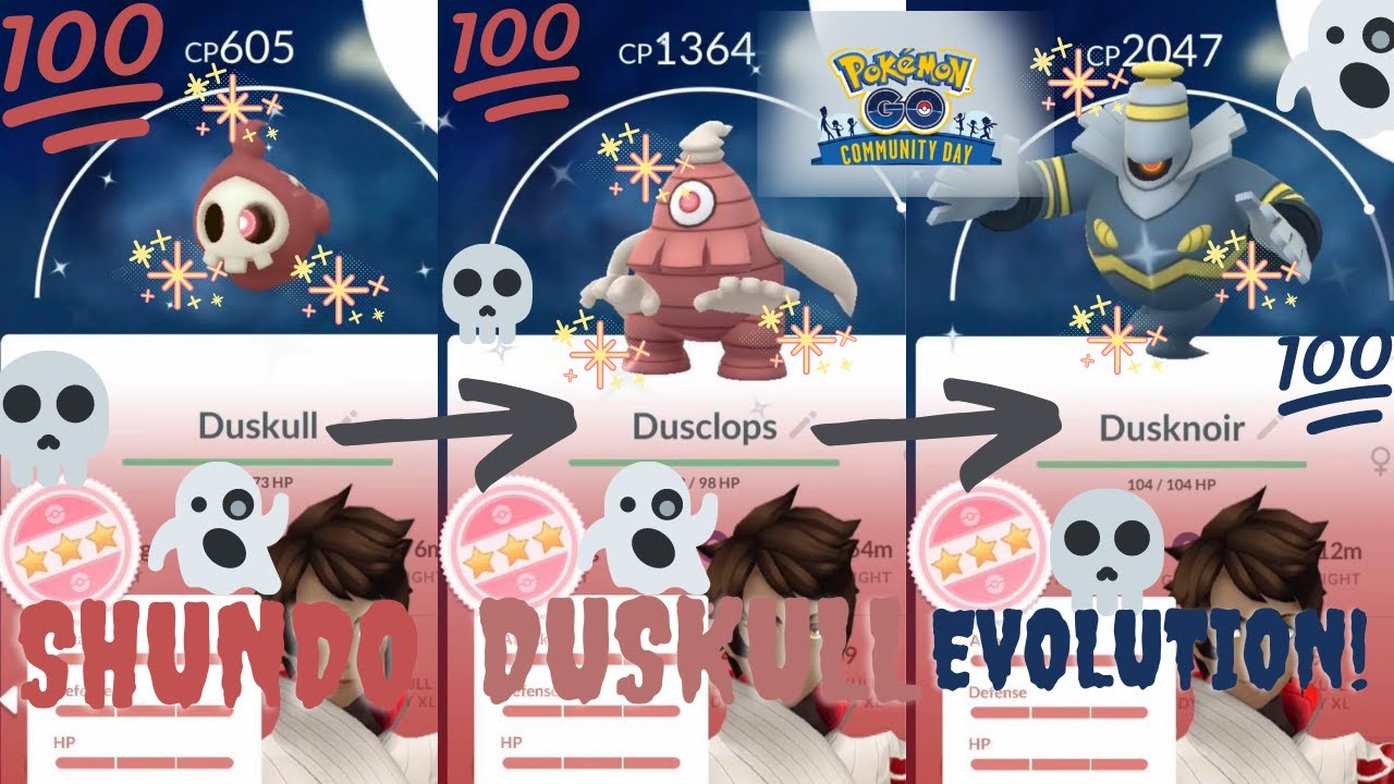 💯✨💀👻EVOLVING MY SHUNDO DUSKULL TO DUSKNOIR IN POKÉMON GO! Happy Duskull Community Day!👻💀✨💯