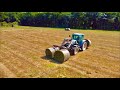 Moving Bales With Ford 7840 &amp; Massey Ferguson 590