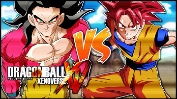 Dragonball Xenoverse: SSJ4 Goku vs SSJ God【HD】