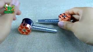High420 Grinder Metal Pipe Online Head Shop Hand Smoking Pipe 3 Part