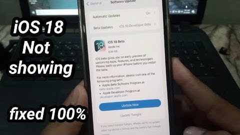 How to fix ios 18 beta update Not showing on iphone || ios18 update not showing