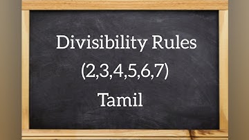 Divisibility Rules in Tamil || Maths Tricks || Part - 1
