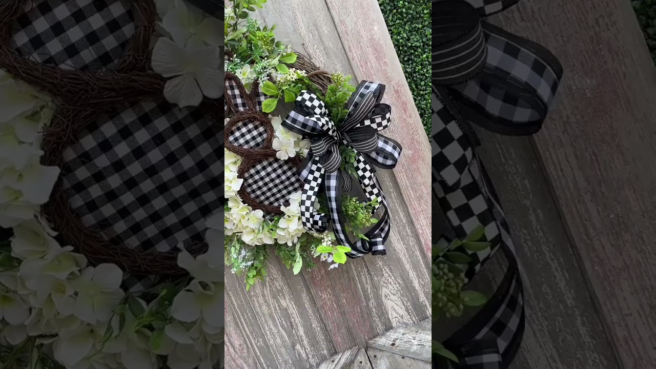 Check Bunny Garden Wreath Tutorial | Inside Kelea’s Design School Spring DIY