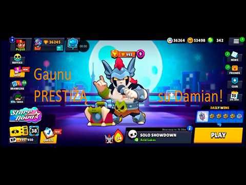 Gaunu su Damian prestžą ir iš viso turiu 10 savo account’e! #brawlstars  #damian  #prestige  #gaming