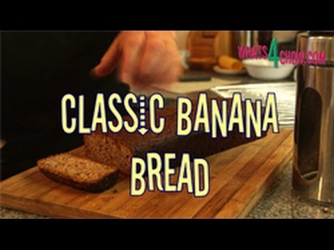 Classic Banana Bread Recipe (with nuts). Learn how to make classic banana bread with Whats4Chow.com