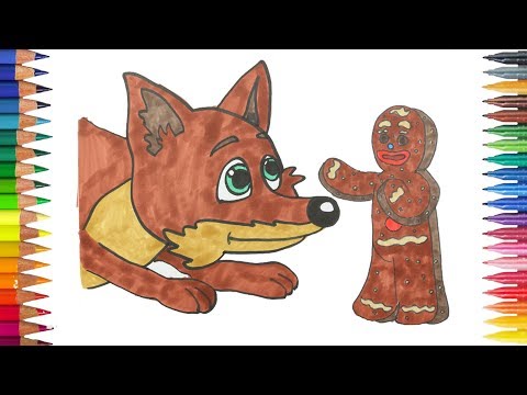 رجل كعكة الزنجبيل جري - صفحة التلوين - الأيادي الصغيرة