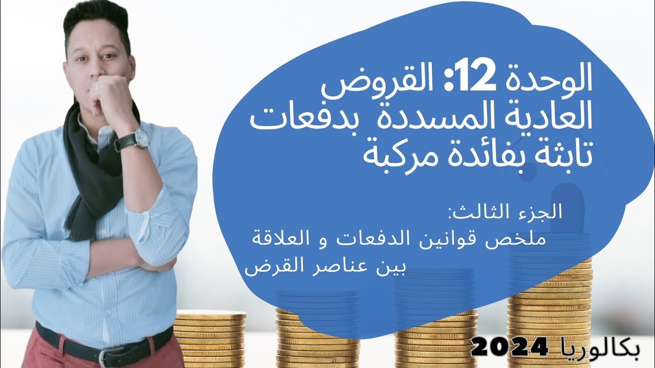 القروض العادية المسددة على دفعات ثابتة بفائدة مركبة  (الجزء 3)