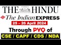 25  26 april 2024 qa session the hindu  indian express newspaper for hardcore upsc aspirants
