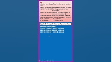 MCQ 6| Goodwill| T S Grewal 2024| Class 12| Accounts| Shorts| Solutions of T S Grewal@learnwithease