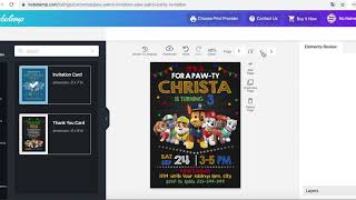 How to make a Paw Patrol Party Invitation Template step by step on www.bobotemp.com screenshot 2