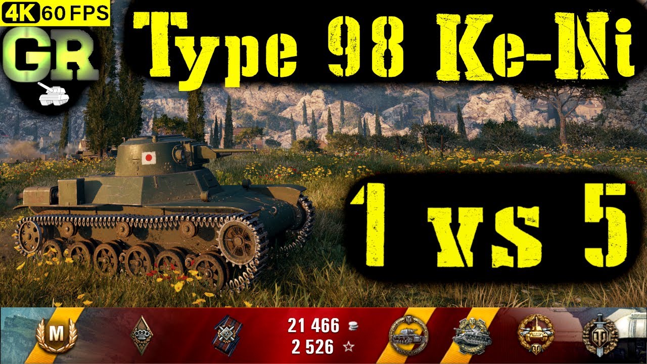 World of Tanks Type 98 Ke-Ni Replay - 7 Kills 1.4K DMG(Patch 1.4.0)