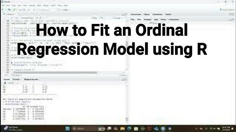 How to Fit an Ordinal Regression Model using the R Function polr #r #ordinalregression