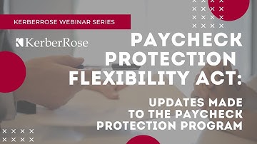 Webinar: PPP Flexibility Act