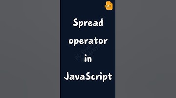 Spread operator in Javascript || JavaScript Interview Questions #coding #shorts
