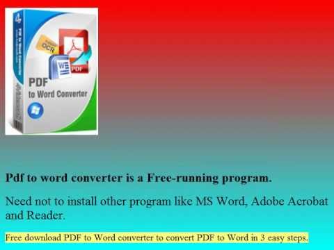 best free program to convert pdf to word