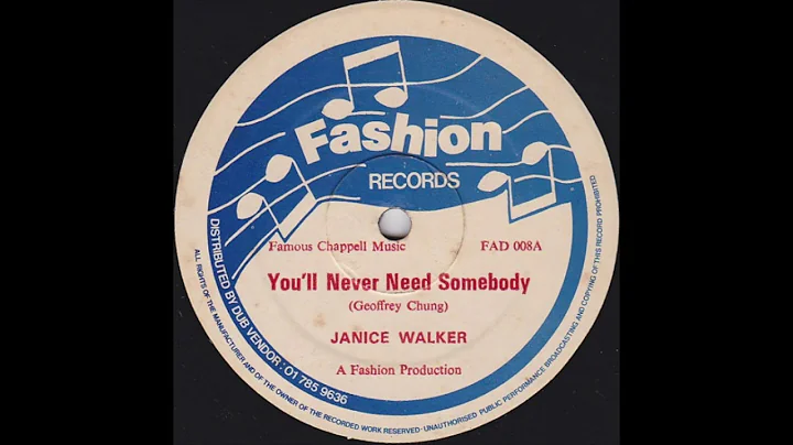Janice Walker - You'll Never Need Somebody