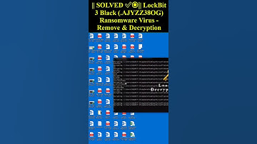 LockBit 3 Black (.AJYZZ38OG) Ransomware Virus #shorts #trending #ransomwarevirus