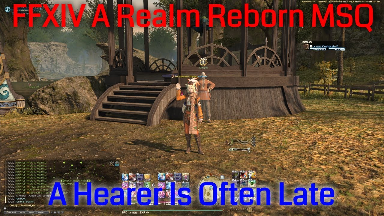 A Hearer Is Often Late | 