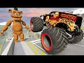 Monster Truck Crashes Into Five Nights At Freddy&#39;s | BeamNG Drive