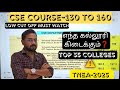CSE Cutoff 130-160: Colleges & TNEA 2025 📚