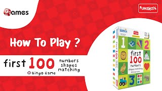 How to play My First 100 Numbers & Shapes Bingo?