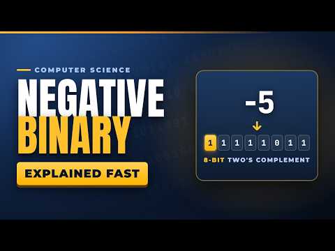 Learn NEGATIVE BINARY Fast! (two's complement)