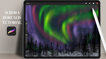 Aurora Borealis Tutorial // EASY Northern Lights Painting // Alcohol Ink for Procreate // How to