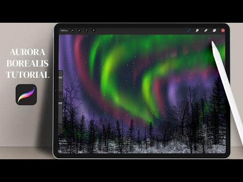 Aurora Borealis Tutorial // EASY Northern Lights Painting // Alcohol Ink for Procreate // How to