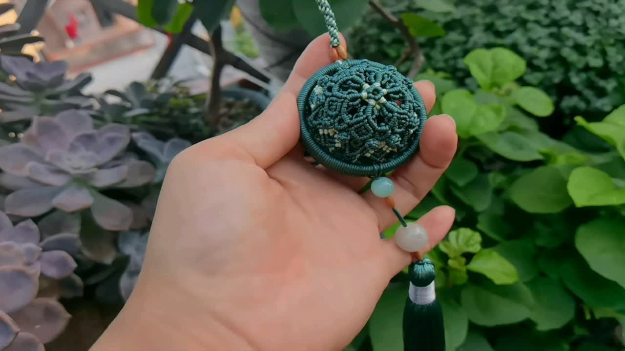 香囊手工编织教程，简单好看，车挂家居装饰挂件自己做