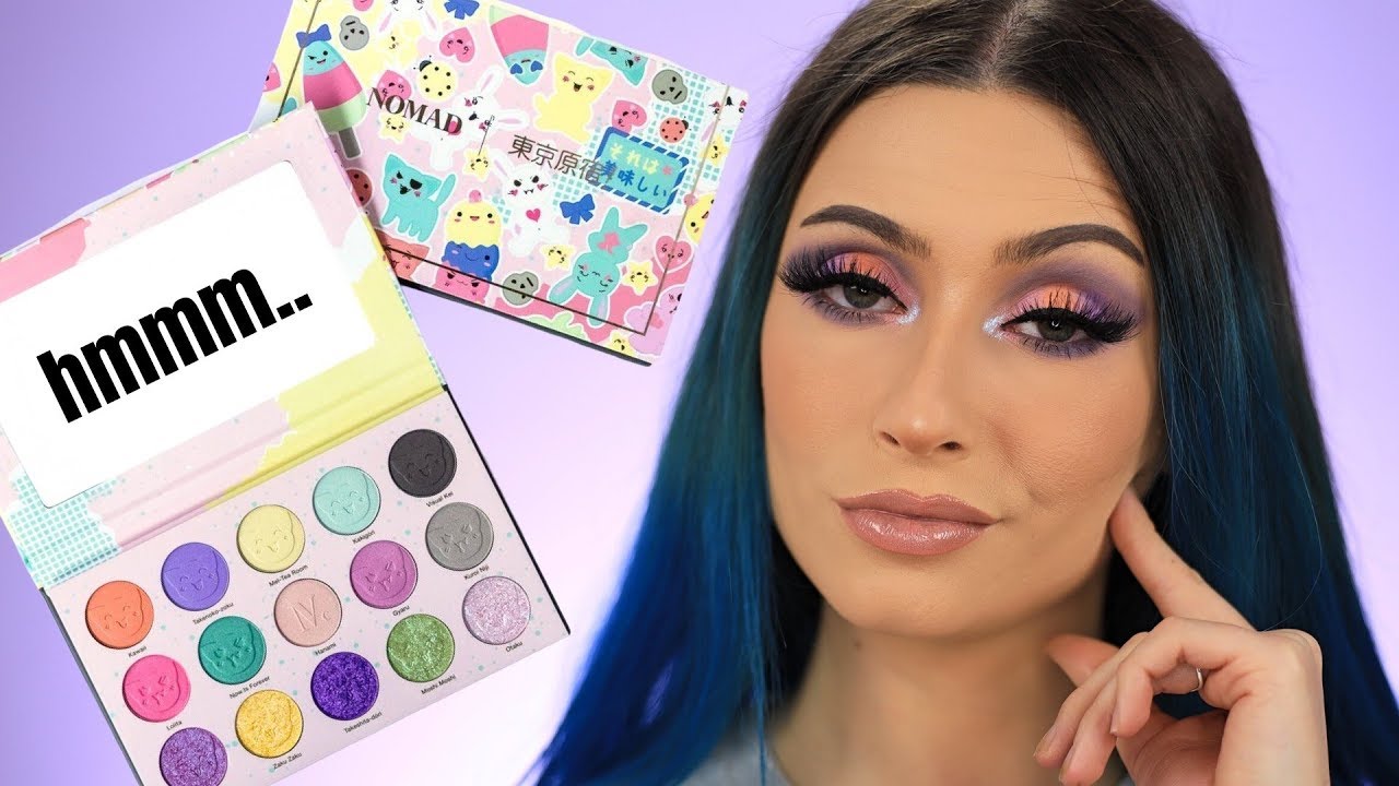 NOMAD x Tokyo Harajuku アイシャドウパレット NOMAD COSMETICS x TOKYO HARAJUKU PASTEL EYESHADOW PALETTE - YouTube
