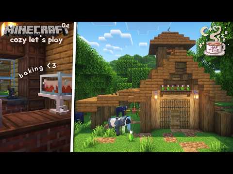 Barn Building & Cake Baking 🍓 Minecraft Naptime - A Modded Let's Play