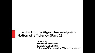 L4 (AAD) : Notion of efficiency - Part1