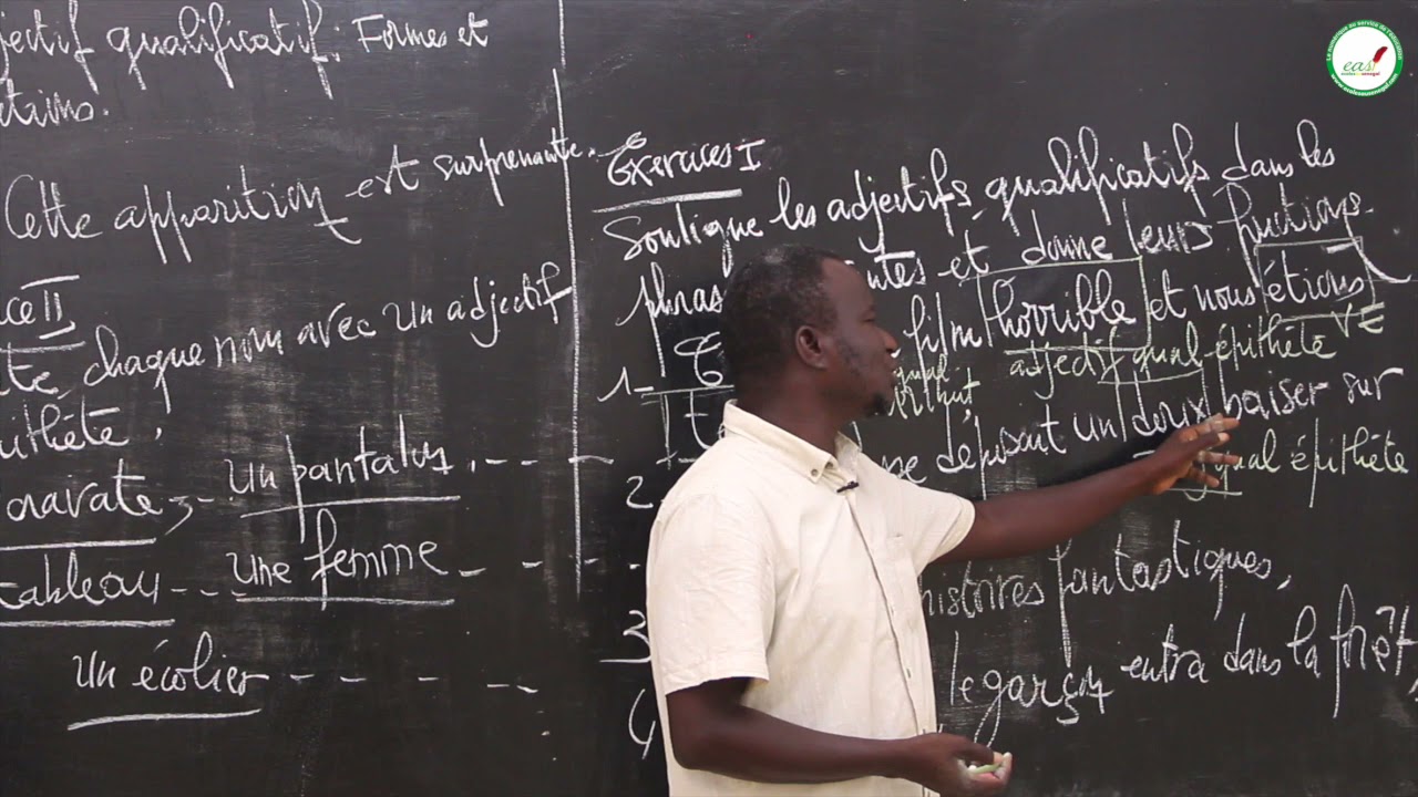 Exercices Sixième Français Ladjectif Qualificatif Formes Et Fonctions M Ngom Youtube