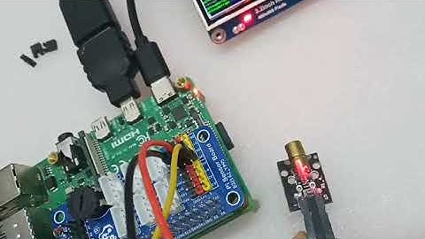 Spotpear Raspberry Pi Starter kit PCF8591 AD/DA Sensor Board laser demo video