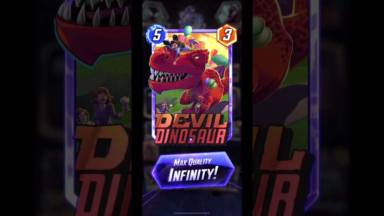 Marvel Snap Devil Dinosaur Variant Infinity Split