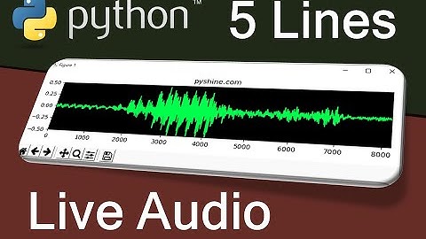 Live audio from Microphone in five lines of Python