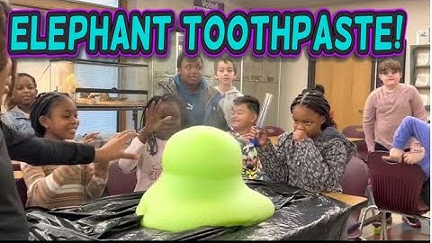 Catalytic Decomposition of H2O2 in RamZland!⚗️ 2H202(aq) → 2H20(l) + 02(g) #STEM #Science