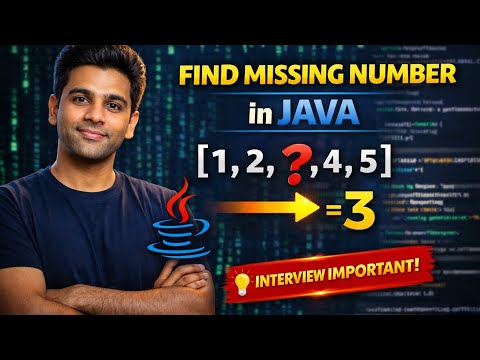 Learn how to find the missing number in an array using Java